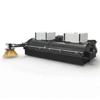 Kovaco sweeper collector for skid steers and loaders