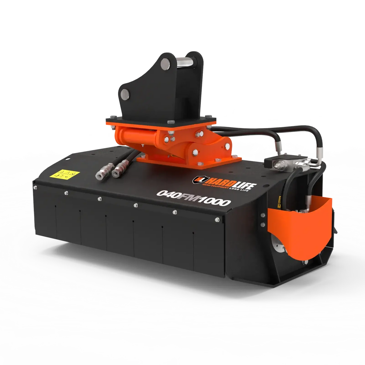Hydraulic excavator flail mower