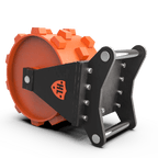 Excavator compaction wheel with clubfoot lugs