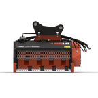 Excavator forestry mulcher head from the side