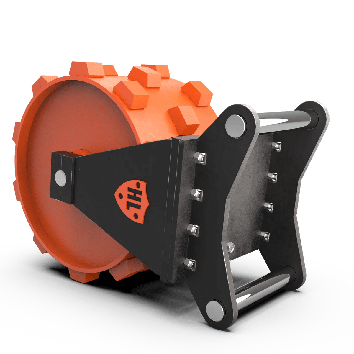 Excavator compaction wheel with clubfoot lugs