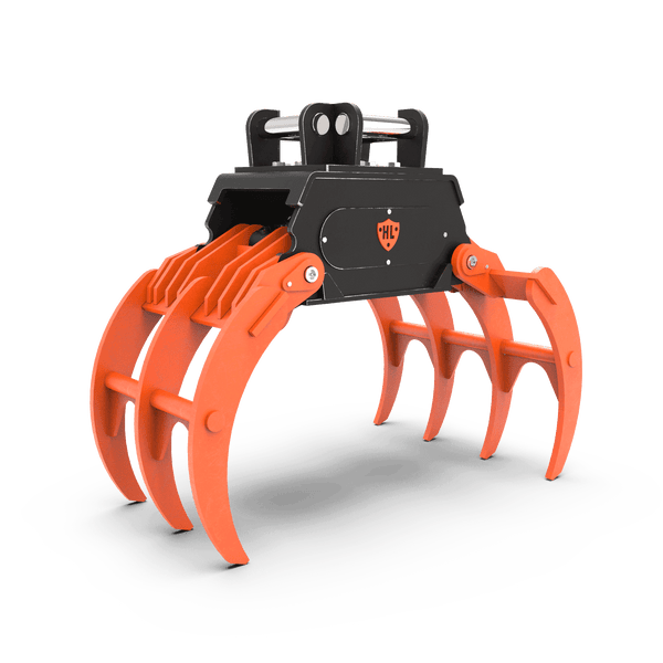 2–3.5 tonne hydraulic excavator folding grab, open