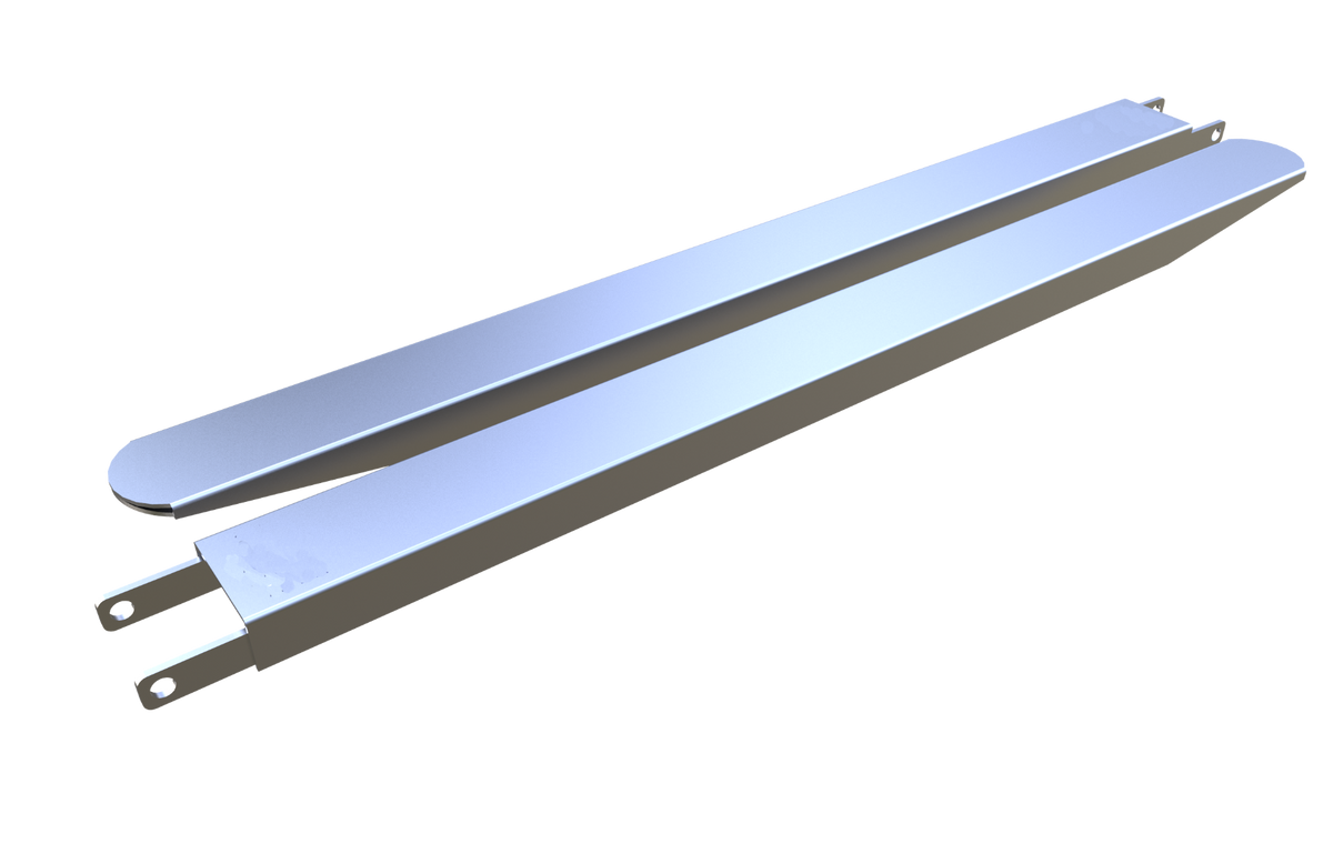 Stainless steel forklift fork extensions