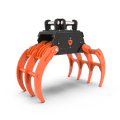 4–6 tonne hydraulic excavator folding grab, open