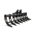 Excavator root rake