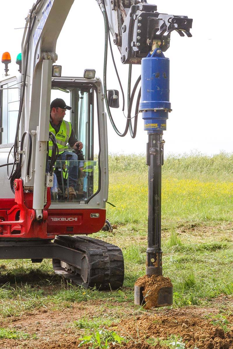 Clean out disc on an Auger Torque earth drill