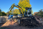 Auger Torque cone crusher bucket on an excavator