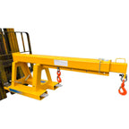 Extendable forklift crane jib for suspended lifting