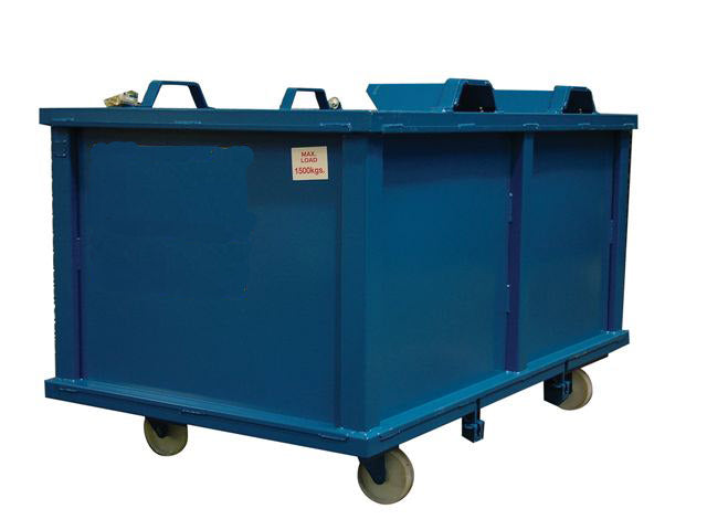 Automatic base emptying stillage