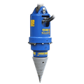 Auger Torque cone log splitter for earth drills