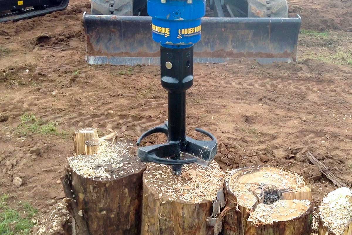 Auger Torque 250mm stump planer for earth drills