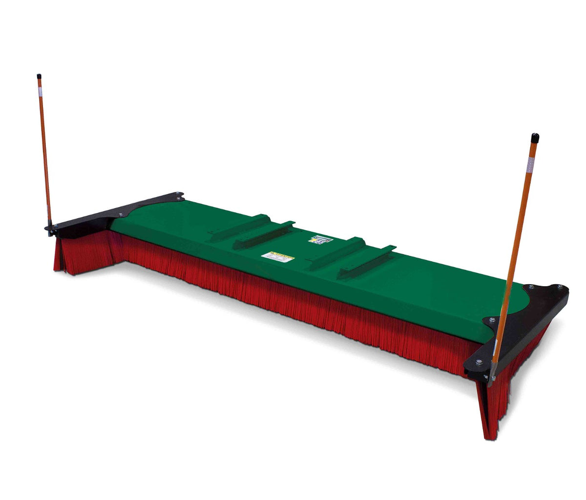 Forklift sweeper with side retainers