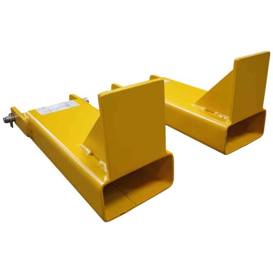 Fork mounted forklift pallet stops