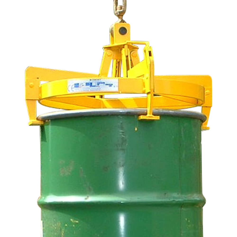 Semi automatic drum lifter tongs