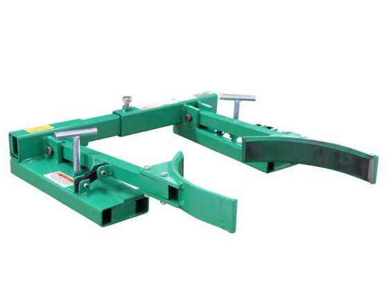 Adjustable forklift drum handler