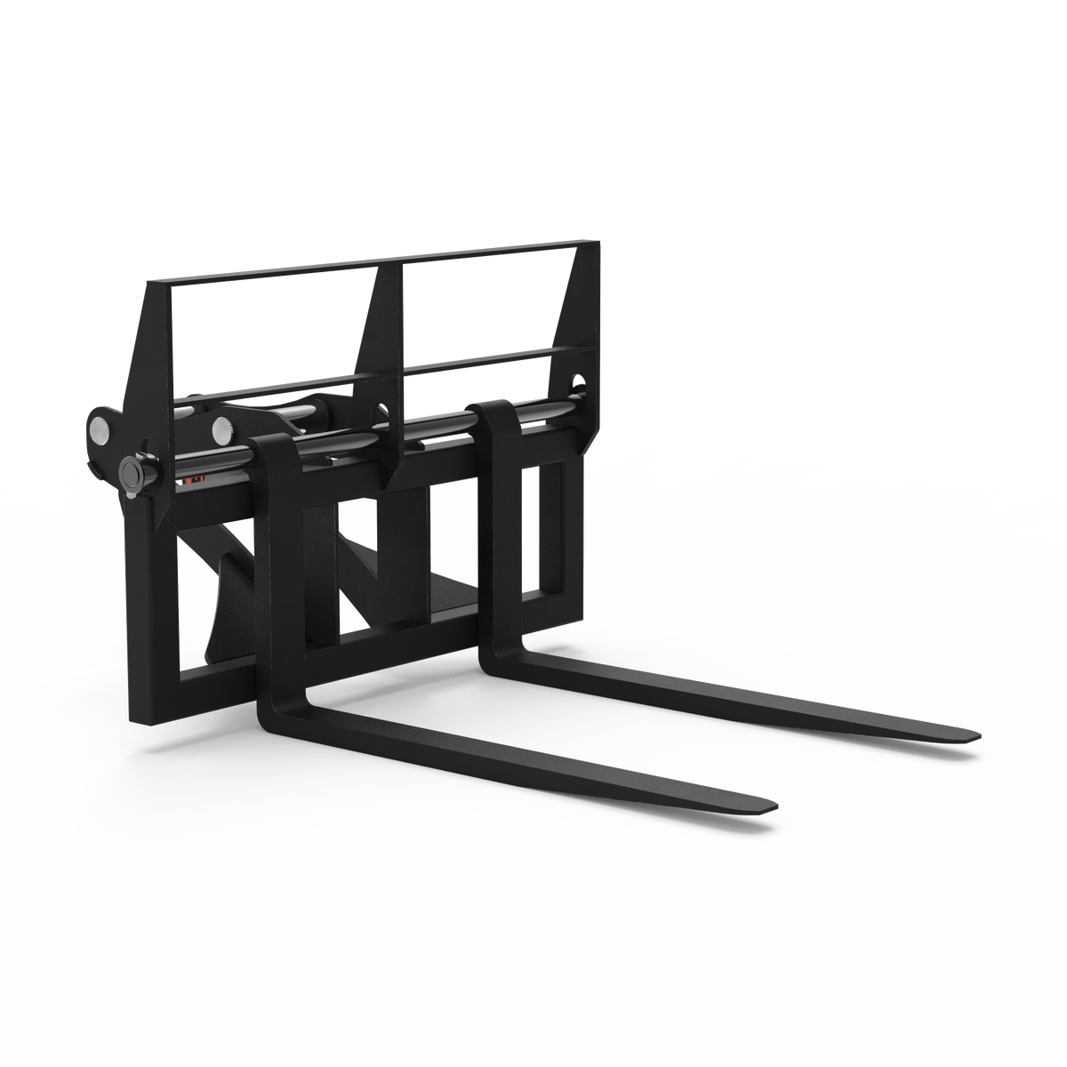 Floating excavator pallet forks for 2–22 tonne machines