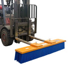 Forklift broom sweeper with polypropylene bristles