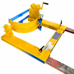Crank handle drum rotator showing the gearbox and fork pockets