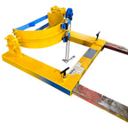 Loop chain drum rotator with steel girdle and ratchet straps