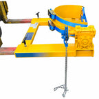 Loop chain drum rotator on forklift forks