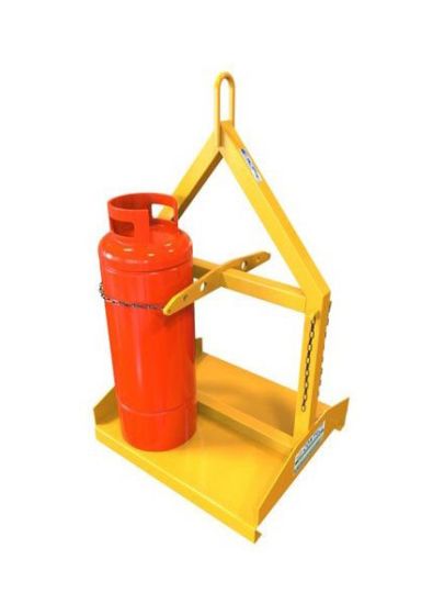 Crane slung gas bottle handler