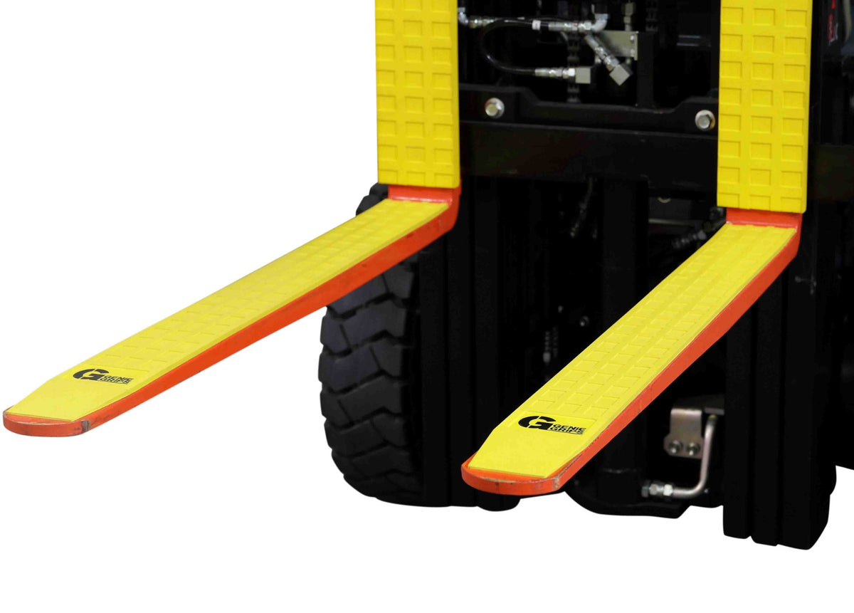 GenieGrip Stik-It anti-slip pads on forklift forks