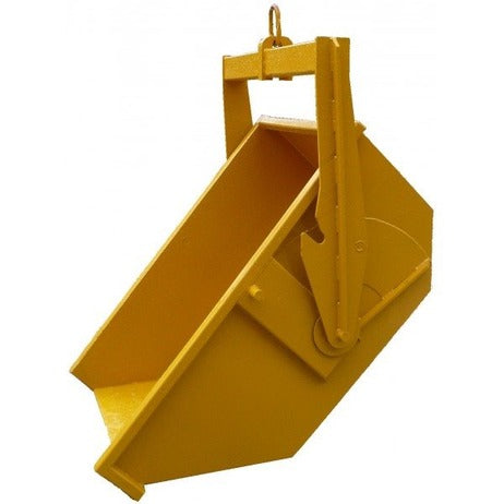 Crane boat skip with tilting bale arm