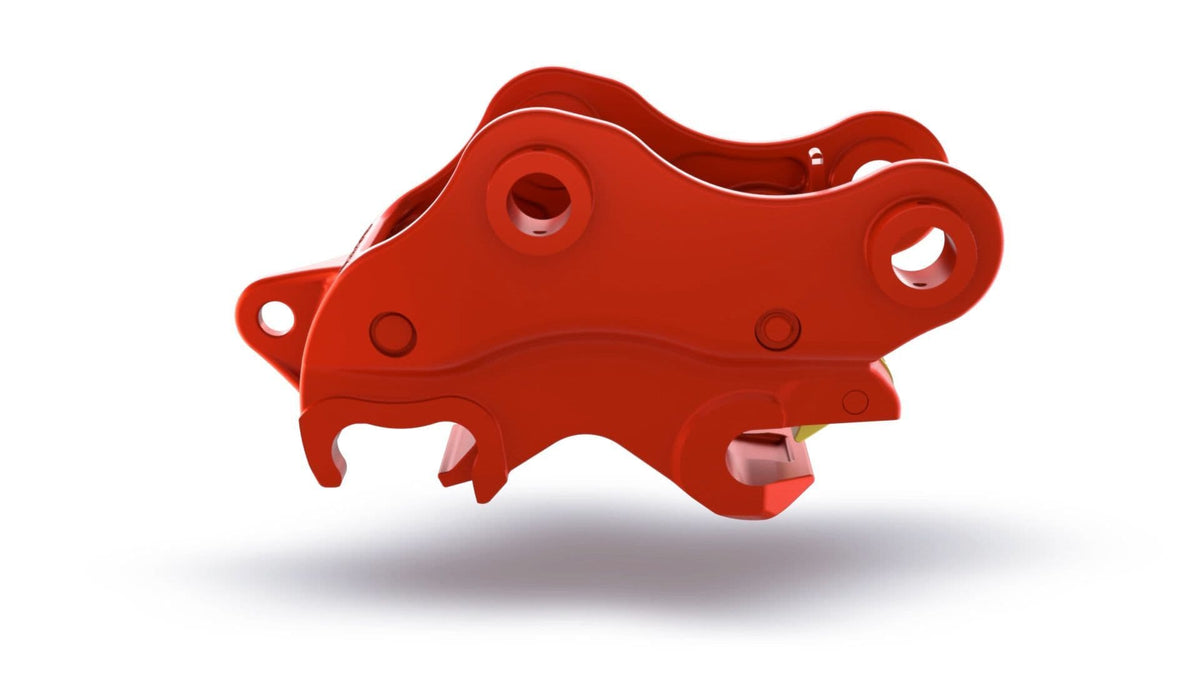 Miller Powerlatch quick hitch on an excavator