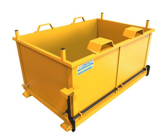 Base emptying stillage with pull cord release