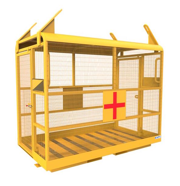 Crane slung rescue cage