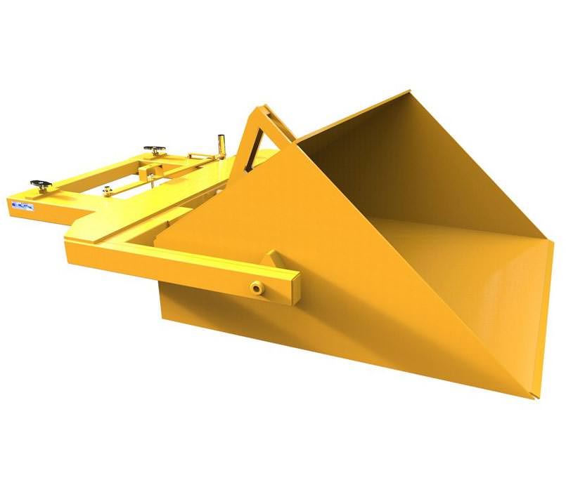 Calibrated forklift bucket