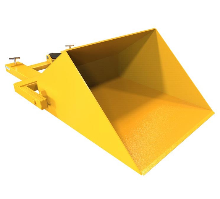 Long reach hydraulic forklift scoop