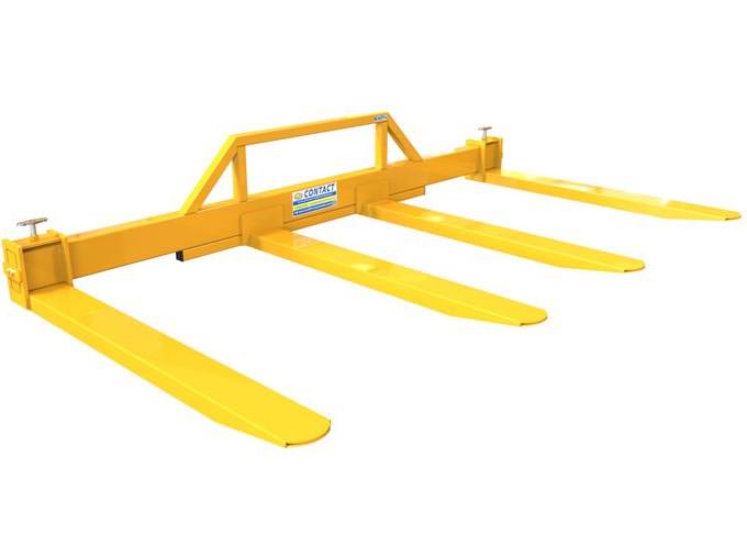Adjustable four prong forklift attachment