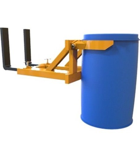 Raised forklift drum grab