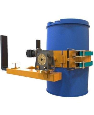 Hydraulic forklift drum rotator