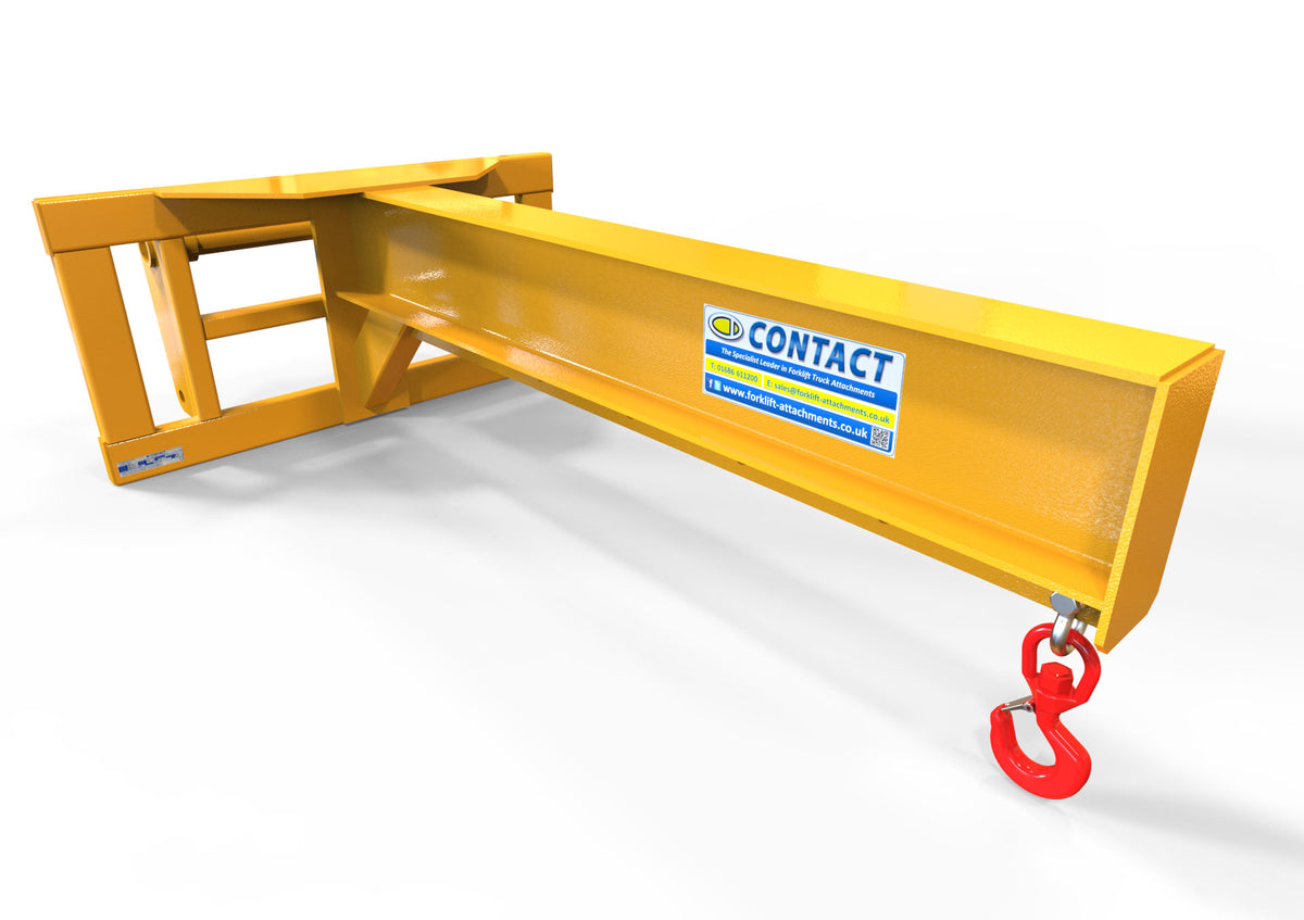 Telehandler lifting jib with swivel hook