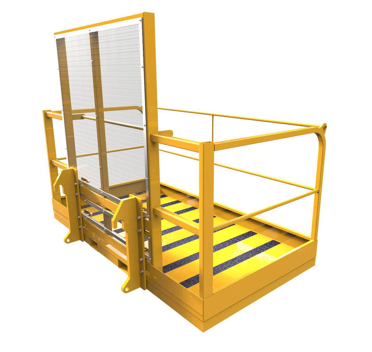 Telehandler man riding cage access platform
