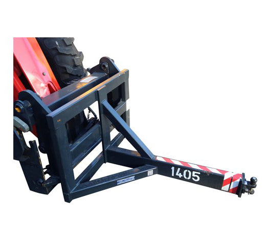 Telehandler tow hitch with 50mm ball and pin