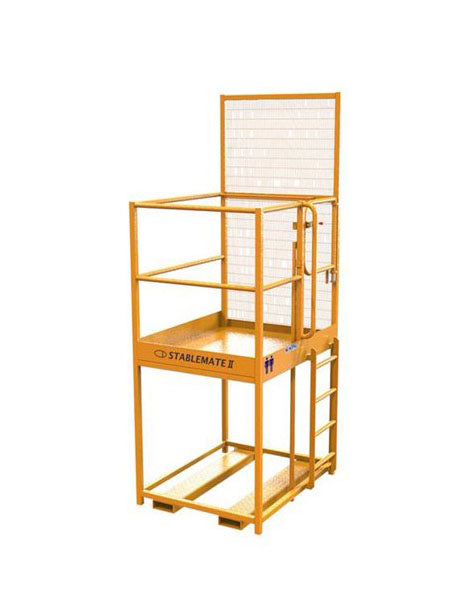 Raised two person forklift cage